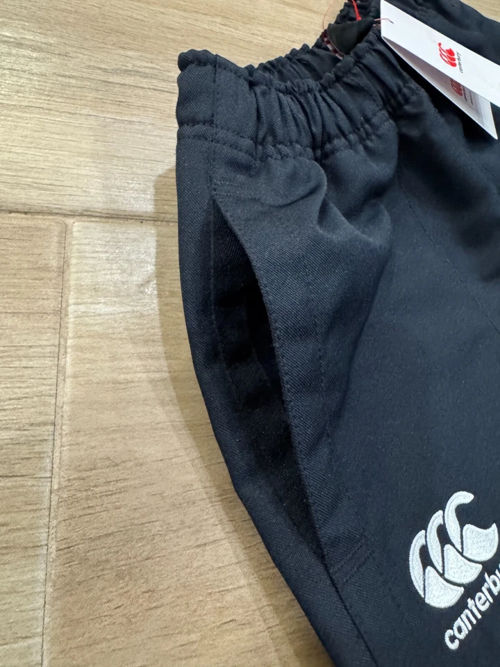Nuevos Pantalones Cortos de Rugby Canterbury Niños PEQUEÑOS 6 Negros Junior Profesionales Nueva Zelanda Foto 4 de 4