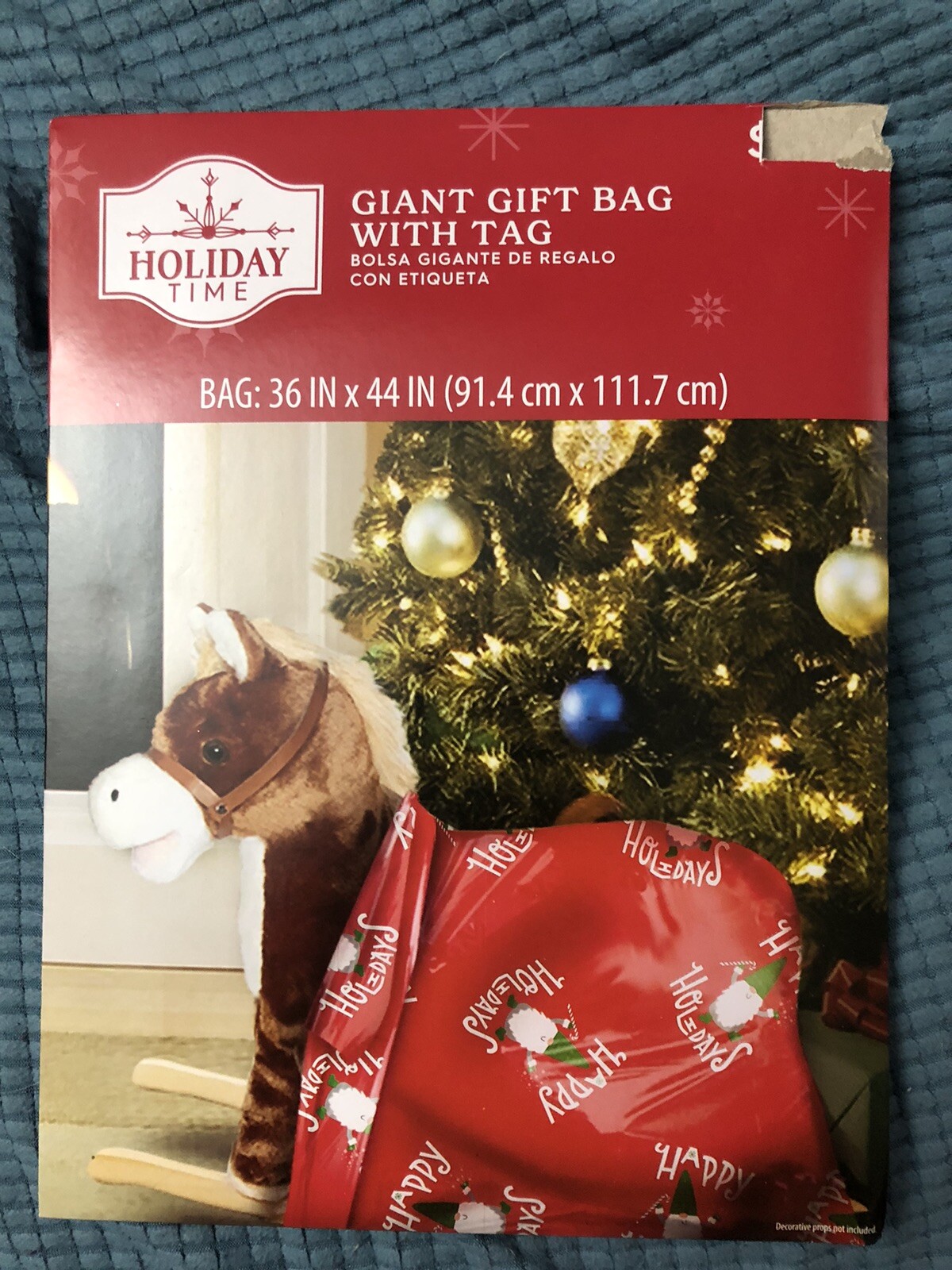 Christmas Giant Gift Bag 36X44 Happy Holidays Gnome | Ebay