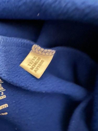 Adidas Hooded Sweatshirt Mens XXL Royal Blue Yellow Hoodie “H” - Picture 7 of 8