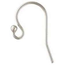 Regal Findings- 10 pcs 925 Sterling Silver Dot Ball French Hook Ear Wires Ball