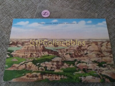 P3CJA Train or Station Postcard Railroad RR PAINTED CANYON NORTH DAKOTA BAD LAND
