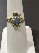 Brass Ring Size 6 Pretty Stone