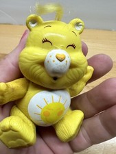 1983 Kenner Funshine Care Bear Figure Yellow Sunshine Bear Vintage EUC Poseable