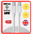 Type C to Type C Fast Charger Cable 3A For Samsung Mobile Phone Lead USB C Cable