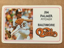 1981 Perma-Graphics Superstar Credit Cards Jim Palmer - Baltimore Orioles