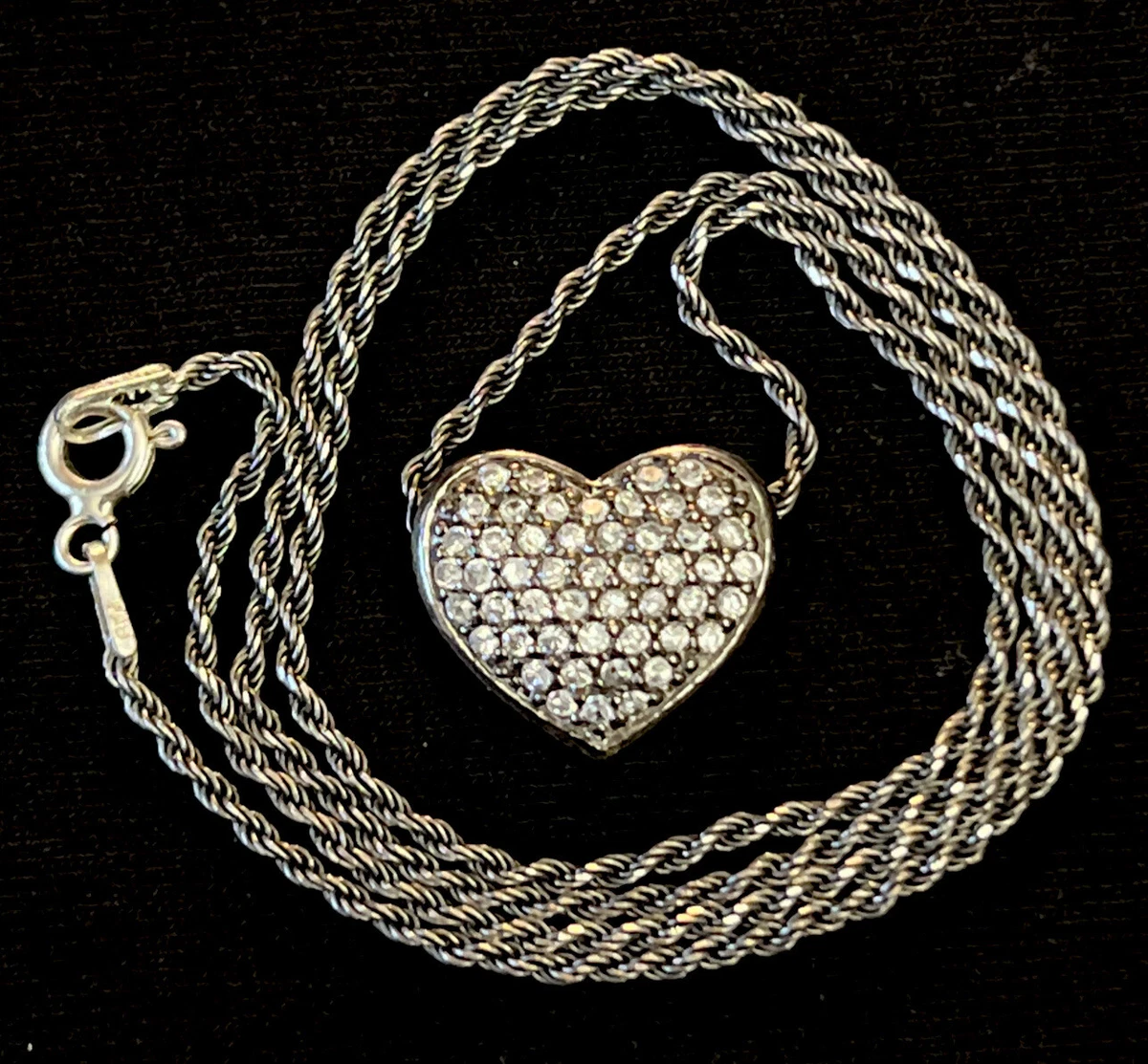 925 fas heart necklace sale