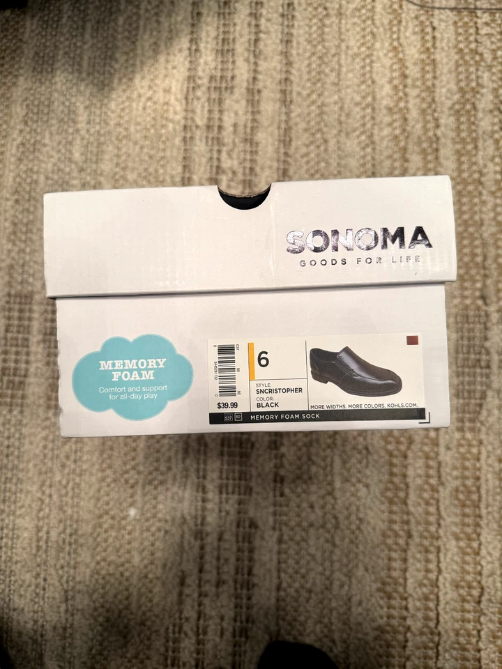 Niños SONOMA~MOCASINES DE VESTIR NEGROS Zapatos Foto 3 de 3