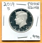 Gem 2019-S Proof Ultra-Cameo Silver (.999) Kennedy Half Dollar - Free Shipping