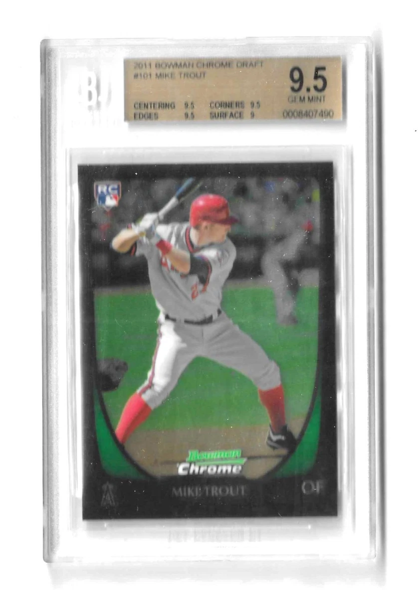Bowman Mike Trout Grade 9.5 Baseball Sports Trading Cards