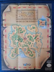 Dungeon Magic (Taito, 1990) NES Game w/ Box, Manual, Poster ~ Tested & Working