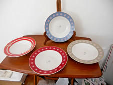 BranDani Porcelain RARE SAMPLE BOWLS SET OF 4 MIXED CHRISTMAS  8 1/2" ROUND