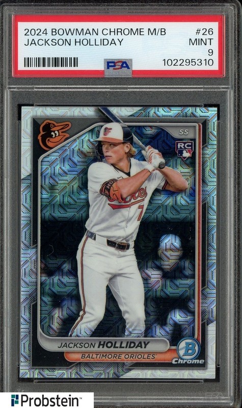 2024 Bowman Chrome Mega Box #26 Jackson Holliday Orioles RC Rookie PSA 9 MINT