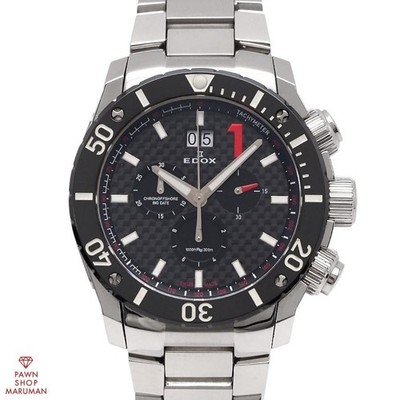 EDOX Class One Chrono Offshore Big Date 10021-3-NIN Quarz Edelstahl schwarz