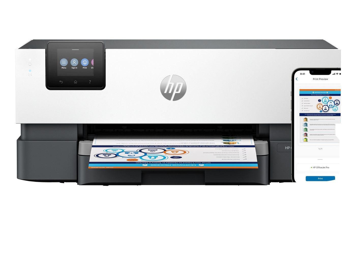 HP 5A0S3B#686 Officejet Pro 9110B Printer.