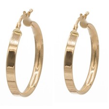 Creolen aus 585 Gold 14 Karat, 2,4 cm Durchmesser 3 mm Breite