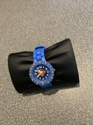 Rare Swatch Flik-Flak Superman Swiss Made Boys/Kids Watch