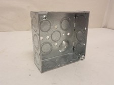 202812 Old-Stock; Raco 191 Electrical Box; Galvanized; 4" Wide x 4" Height