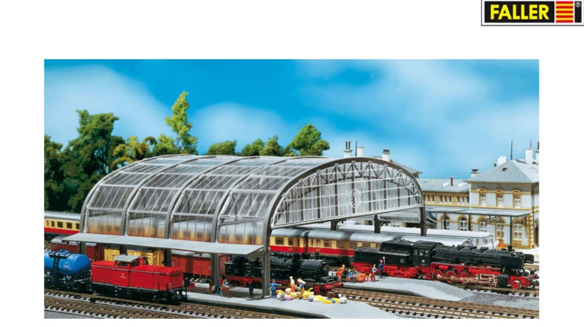 Faller-222108 Coffret Hangar Loco, F222108, Non renseigné, 13.9 x 3.7 x 22.4 cm - Modélisme