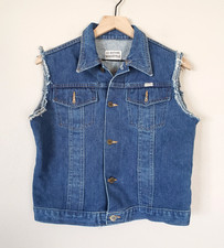 Vintage 70's Sedgefield Denim Jean Vest Altered Labeled Size 20 Small