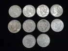 Group of 10 Peace Silver Dollars Mixed Conditions Lot #10 NICE!
