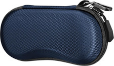 Sunglasses Case, Hard EVA Shell Shockproof Sport Glasses Case with Metal Carabin