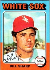 1975 Topps Mini Baseball - Bill Sharp #373 - Chicago White Sox   A