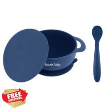 Bazzle Baby Silicone Bowls Navy 3-piece