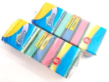 X2 8 PACKS 16 NEW SCOURING SPONGES MULTI-PURPOSE SPONGE DURABLE