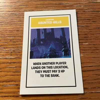 2019 Fortnite Monopoly 2nd Edition Replacement Location Card Haunted Hills SH26