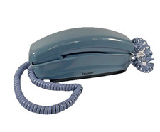 Bell Phones Favorite 51800-AVC Blue Trimline Corded Telephone Tone Pulse-Vintage