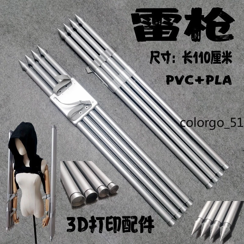 Attack on Titan 4 Gear Thunder Spear arma cosplay accesorios espectáculo de Halloween anime Foto 4 de 4
