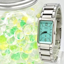 Rare/Brand new battery SEIKO lk LUKIA Ladies Wristwatch Silver Turquoise Blue 1F