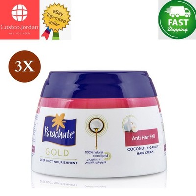 3 Pack X Parachute Hair Cream Gold Anti Hair Fall Coconut 140ml  FAST SHIPPING 