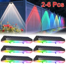 Super Bright Solar Power Door Fence Wall Lights LED RGB Outdoor Garden Deck Lamp