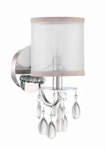 Crystorama Hampton 13" High Chrome Wall Sconce - Picture 4 of 6