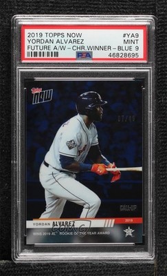 2019 Topps Now Yordan Alvarez Blue /49 Yordan Alvarez #YA9 PSA 9 MINT 07b3
