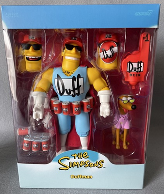 #ad Super7 Ultimates The Simpsons Duffman 7quot; Action Figure Open amp; Complete $41.99
