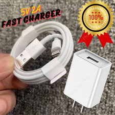 USB Wall Charger Block Fast Charging Cable For iPhone6 7 8 X XR XS 11 12 13 14