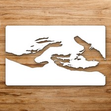 Hands Reaching Large Reusable Wall Stencil For Painting DIY Home Decor Template