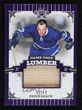 2021-22 Leaf Lumber Game Used Lumber Purple 11/12 Eddie Shack #GUL-ES1 2po