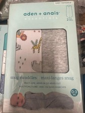 Aden and Anais Essentials Snug Swaddles Maxi-Langes Snug 0-3 M 2 Pack