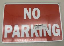 12"x8" No Parking Yard Sign with Stake Lightweight Weather Resistant 4pcs READ