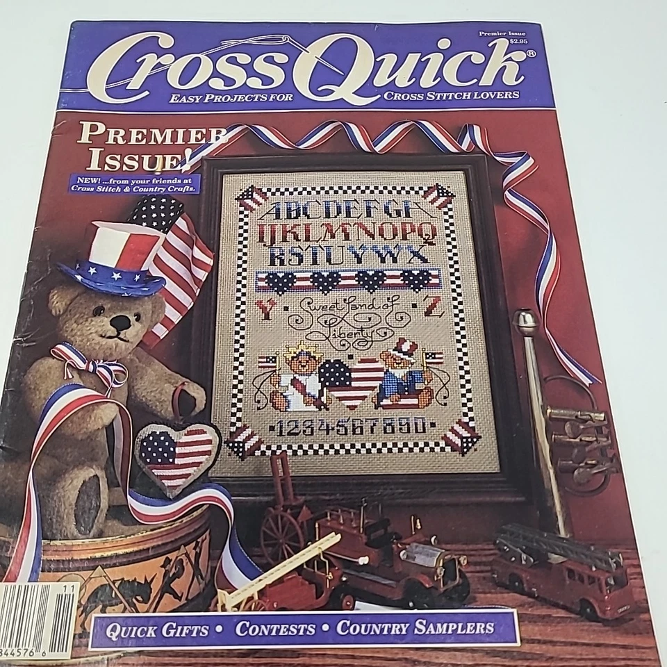 Cross Quick Magazine Premier Issue August September 1988 Stitch Patterns Sampler - Image 2 of 4