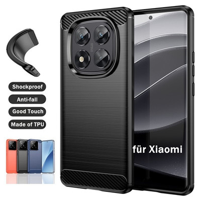 Carbon Handyhülle für Xiaomi 17 15T Pro Redmi Note 14 13 POCO X7 Bumper TPU Case