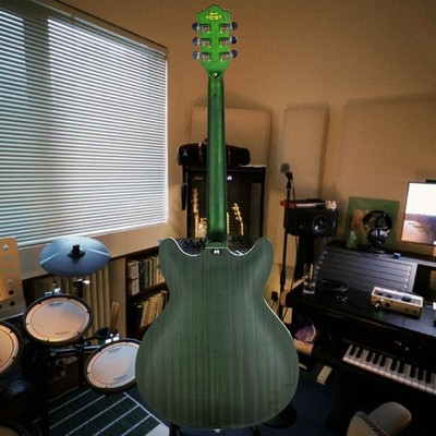 GROTE Electric Guitar Semi-Hollow Body  P90 Pickups (GT335-04-Green)