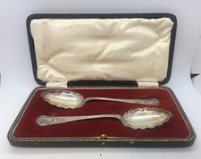 2 x Phillip Ashberry Serving spoons silver plated EPNS in case