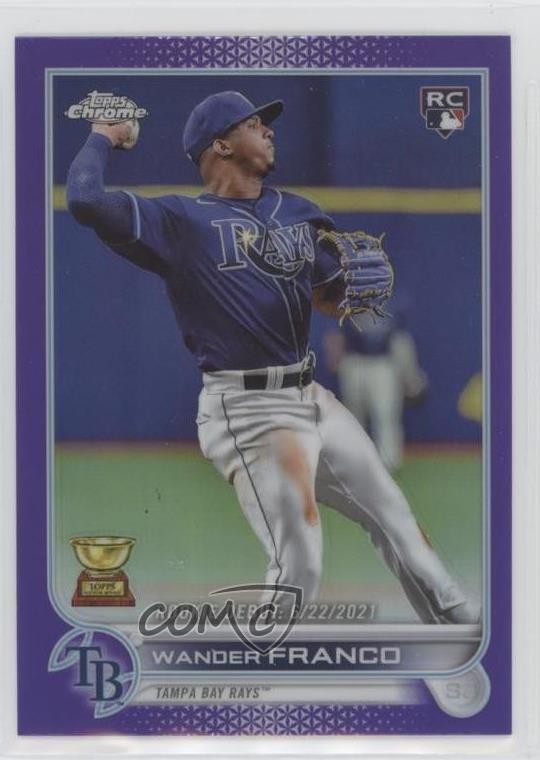 2022 Topps Chrome Update Debut Purple Refractor Wander Franco Rookie RC v7j
