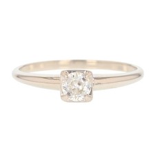 .27ct Round Cut Diamond Solitaire Engagement Ring 14k White Gold Size 6.75