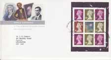 GB Stamps First Day Cover Booklet Pane Y1667n from DX23 World Changers 1999