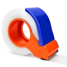 Heavy Duty Packing Tape Gun Dispenser with 2.16 in x 162 Yds Clear Packing Tape
